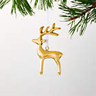 Unlacquered Brass Reindeer Christmas Tree Ornament