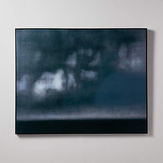 'So Much Open' Modern Abstract Oil Painting Reproduction in Frame by