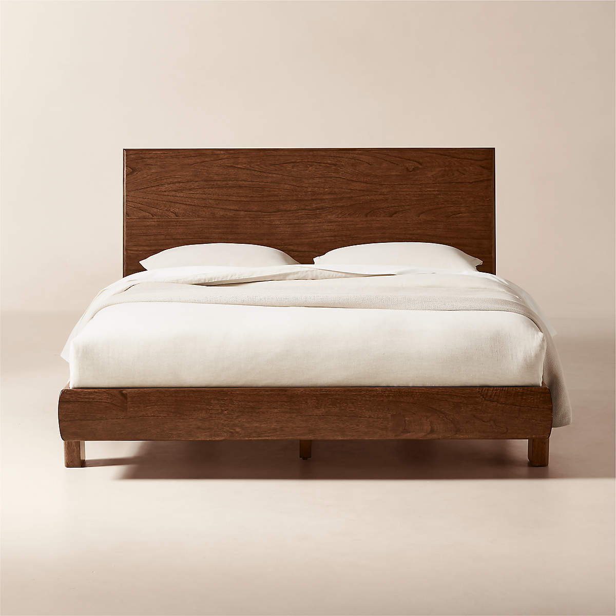 Upton Dark Wood Queen Bed CB2 Canada