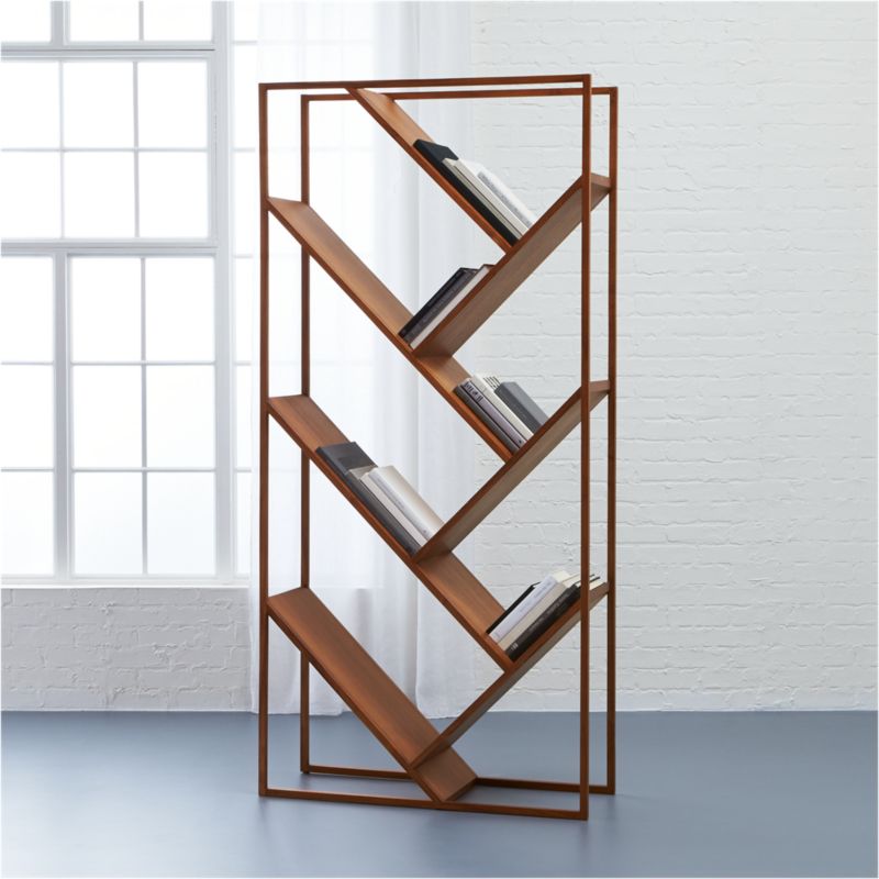 Storage Bookcases Cb2 V Bookcase Room Divider