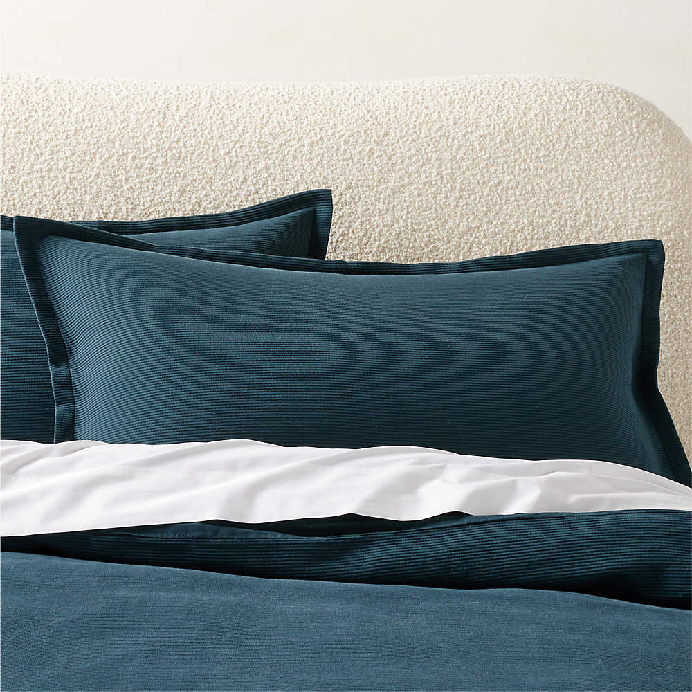 Navy blue shop king pillow shams