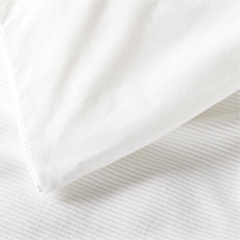 Valencea Organic Cotton Ribbed White Full/Queen Duvet Cover - image 2 of 4