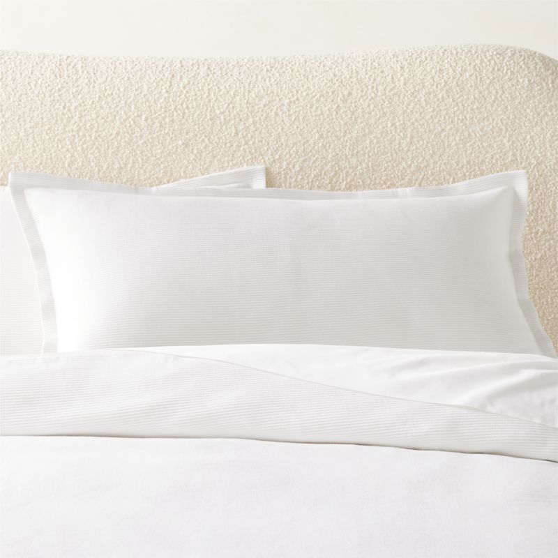 Viewing product image Valencea Organic Cotton White King Pillow Shams Set of 2 - image 1 of 5