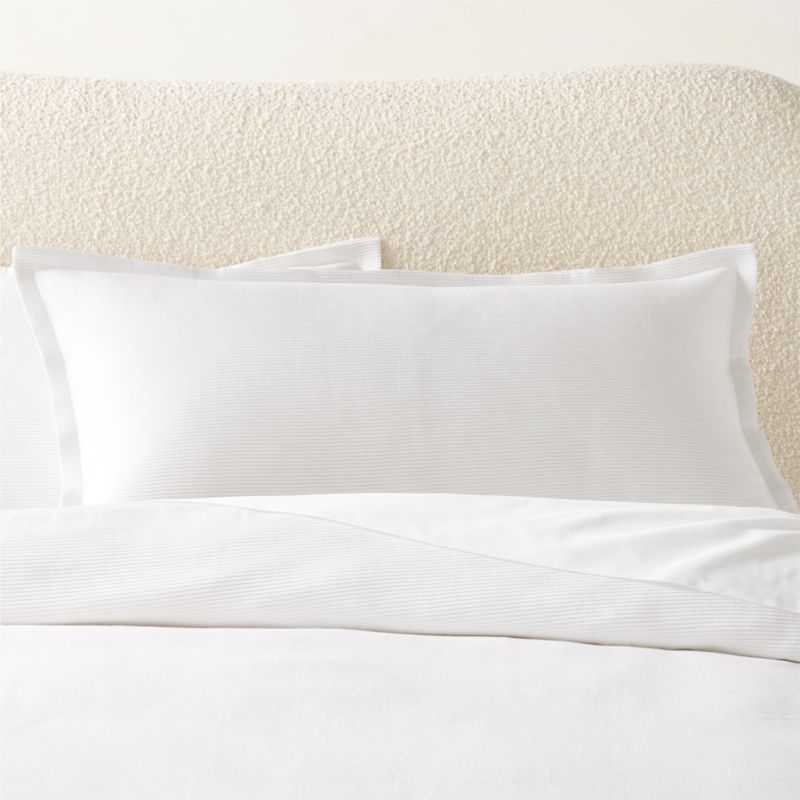 View Valencea Organic Cotton White King Pillow Shams Set of 2 details