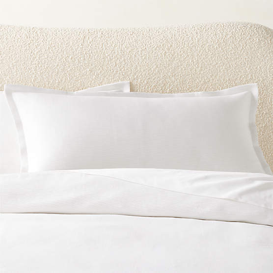 Valencea Organic Cotton White King Pillow Shams Set of 2