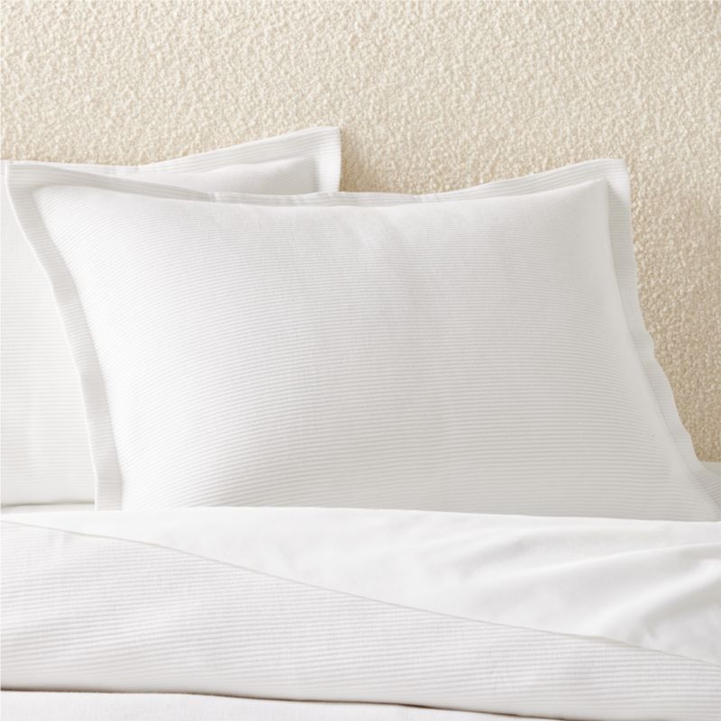 Viewing product image Valencea Organic Cotton White Standard Pillow Shams Set of 2 - image 1 of 4