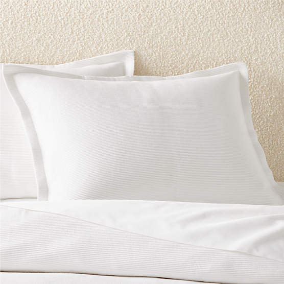 Valencea Organic Cotton White Standard Pillow Shams Set of 2