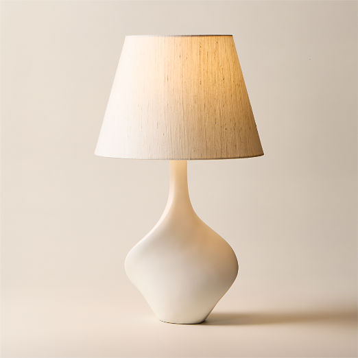 Valis White Resin Table Lamp