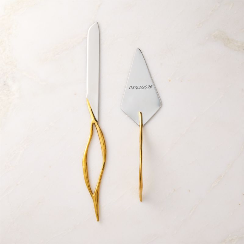Valleta Gold Cake Servers Set of 2 - image 2 of 5