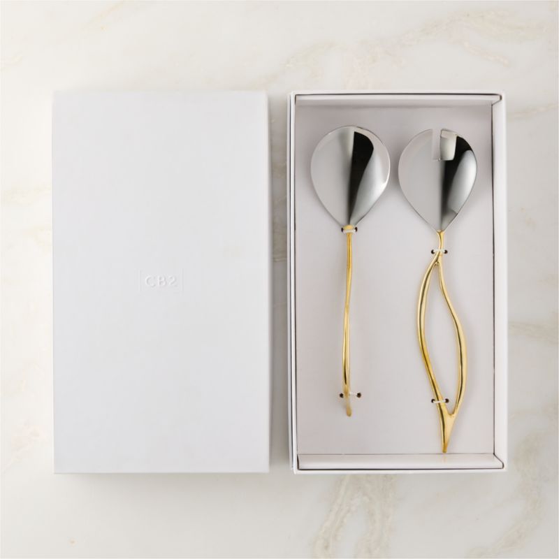 Valleta Gold Salad Servers Set of 2 - image 2 of 3