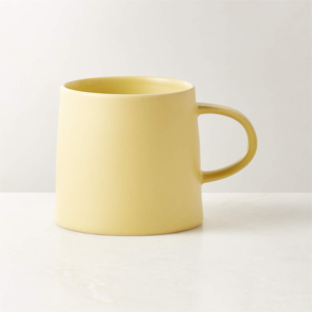 Café Pilon Inspired 11 Oz Mug With Yellow Handle & Interior 