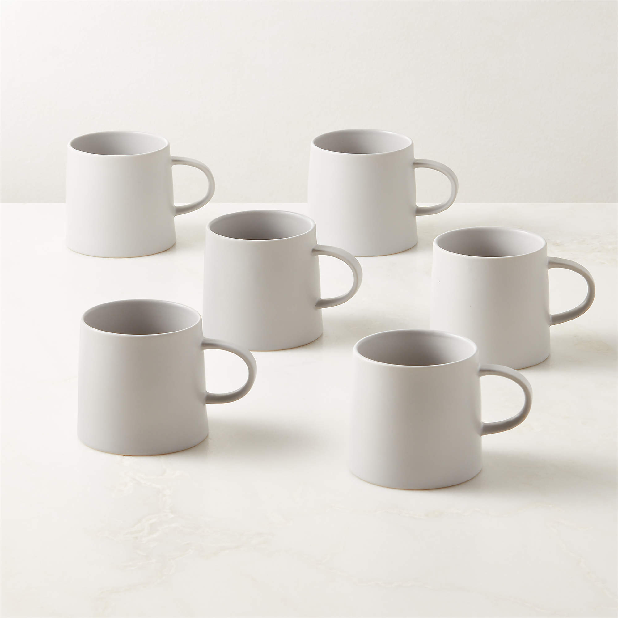 Valley Grey Coffee Mugs Set of 6 + Reviews | CB2