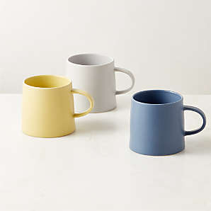 Coffee Mug Set No. 2, Cheery & Baffled Face (Mugs Without Handles) –  FIFTYEIGHT Products