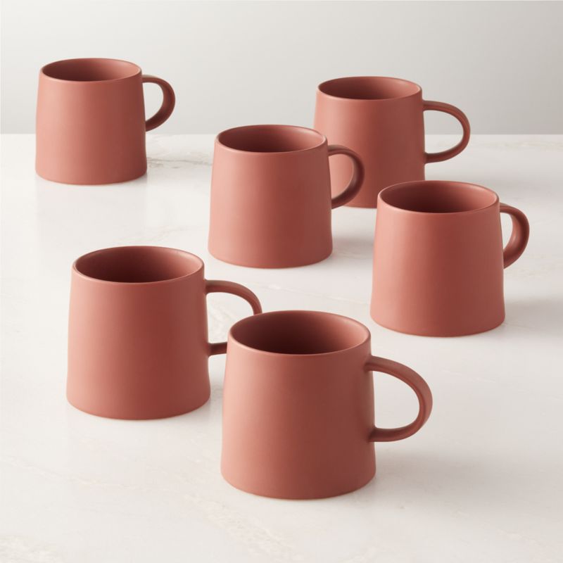 Valley Sequoia Red Coffee Mug Set of 6 - image 0 of 3