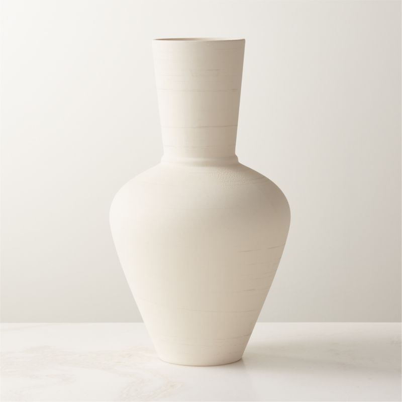 Trio Modern White Porcelain Bud Vase Set of 3 + Reviews | CB2