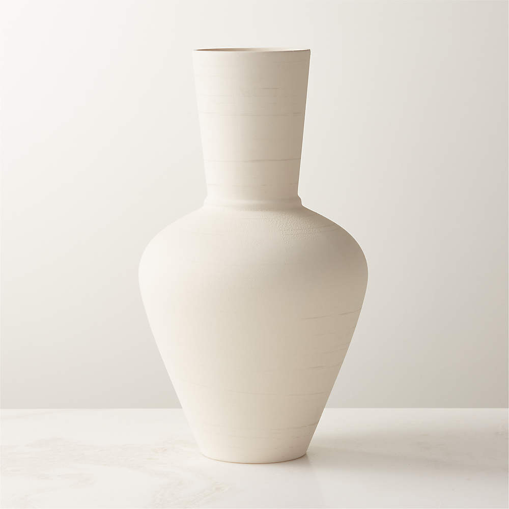 Valo Modern Matte White Ceramic Vase Reviews CB2