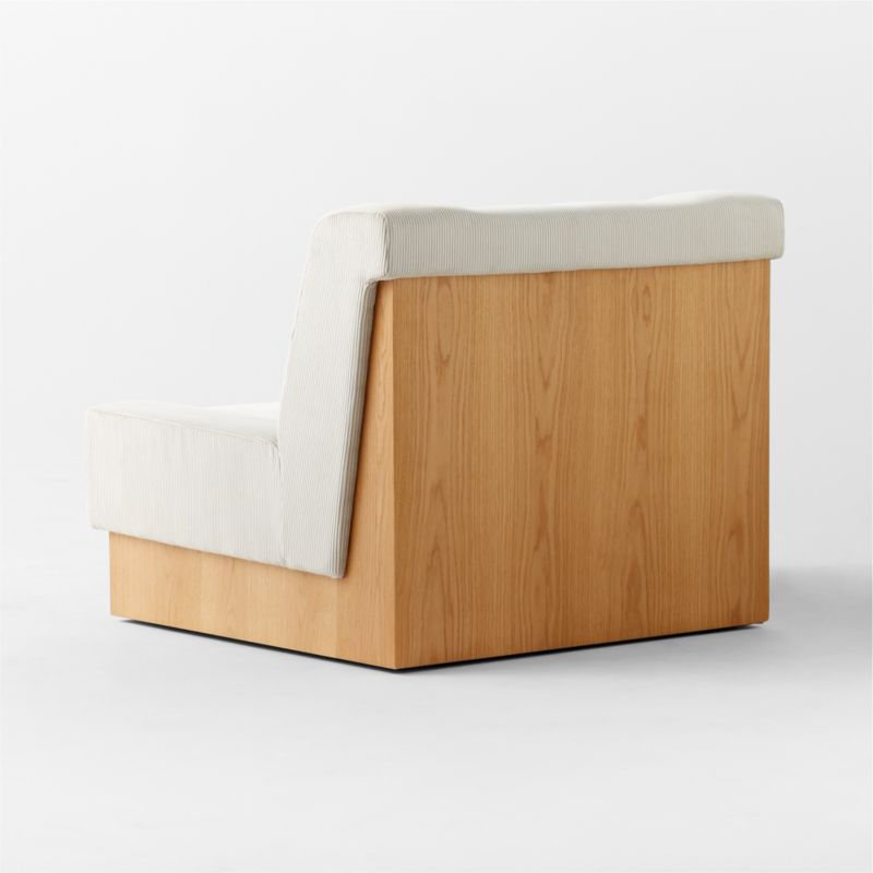 View Vaneri Light Grey Corduroy Armless Chair - image 5 of 6
