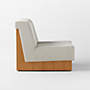 View Vaneri Light Grey Corduroy Armless Chair - image 4 of 6