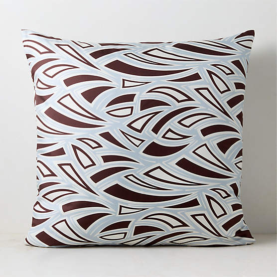 Varenna Italian Patterned Silk Throw Pillow Cover 23"x23"