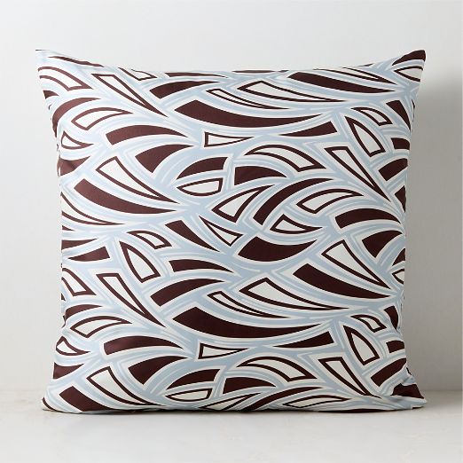 Varenna Italian Patterned Silk Throw Pillow with Down Alternative Insert 23"x23"