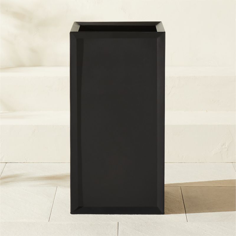 Varo Square Black Metal Indoor/Outdoor Planter 16.25"x32" - image 3 of 5