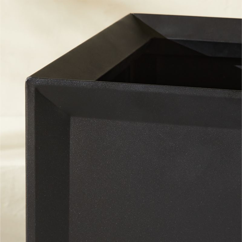 Varo Rectangular Black Metal Indoor/Outdoor Planter 24.25"x12.5" - image 4 of 5