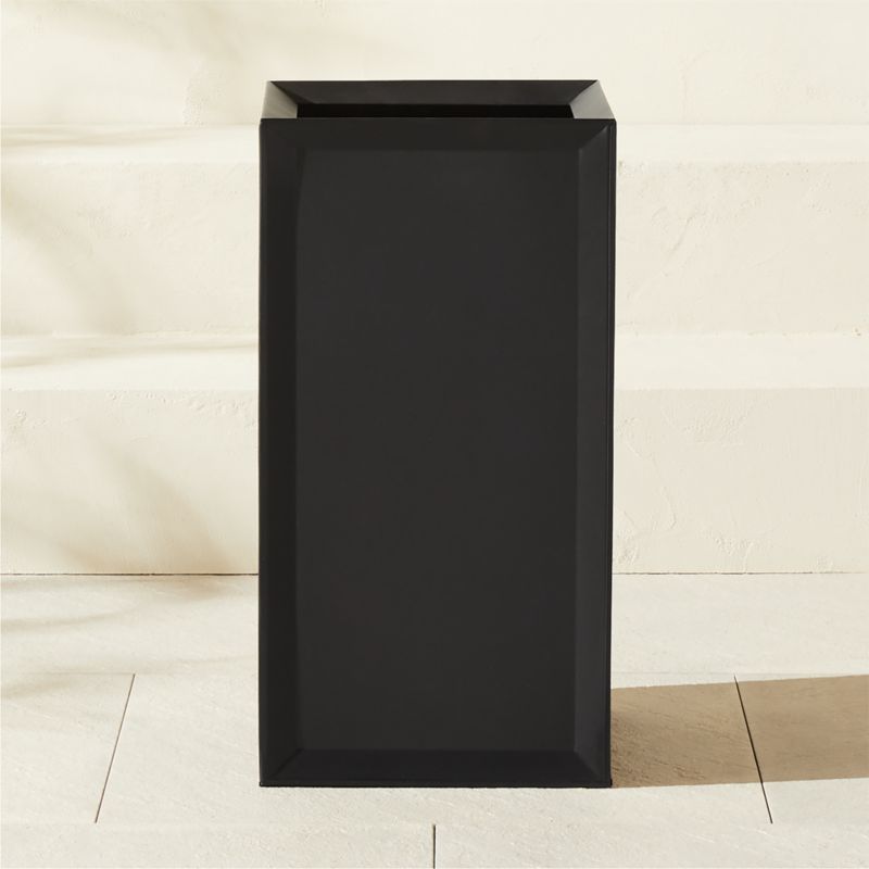 Varo Square Black Metal Indoor/Outdoor Planter 12.5"x24" - image 3 of 5