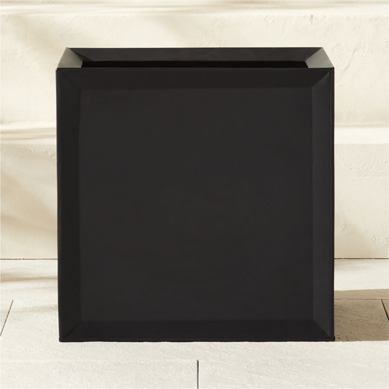 Varo Square Black Metal Indoor/Outdoor Planter 16.25"x16" - image 3 of 5