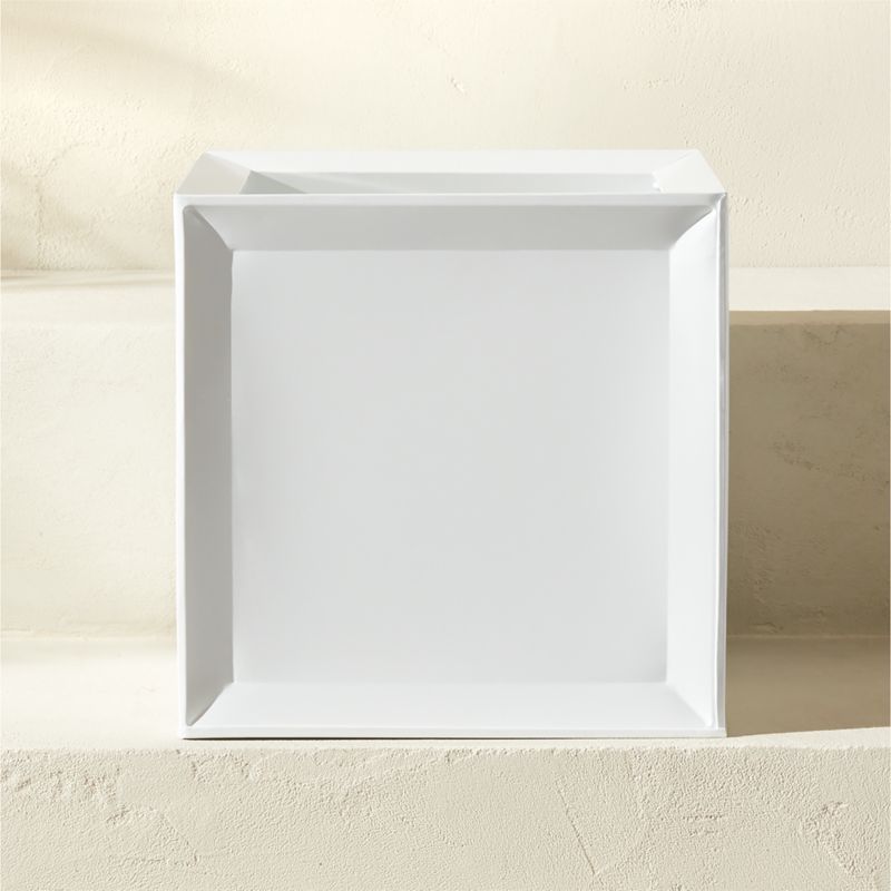 Varo Square White Metal Indoor/Outdoor Planter 12.5"x12.5" - image 3 of 5