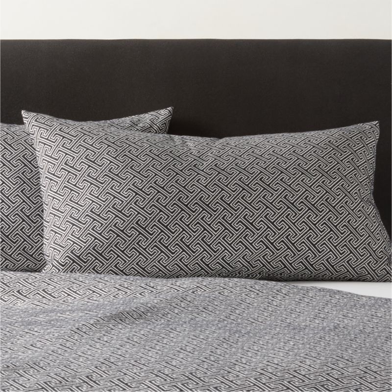 Varra Modern Black and White King Pillow Shams Set of 2 + Reviews CB2