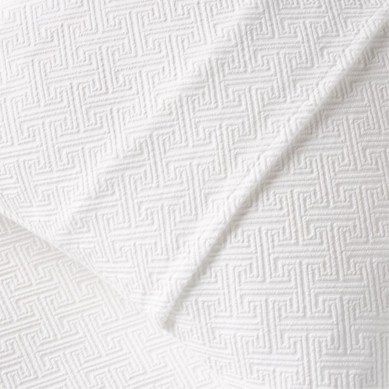 Varra Organic Cotton Jacquard White King Pillow Shams Set of 2 - image 2 of 5