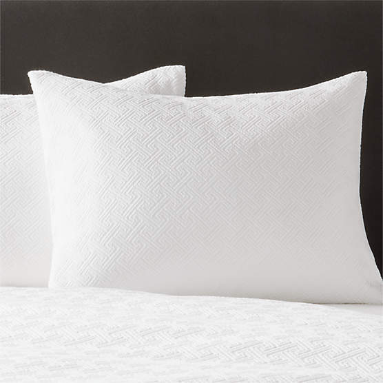 Alto Organic Cotton White Standard Pillow Shams Set of 2 + Reviews CB2