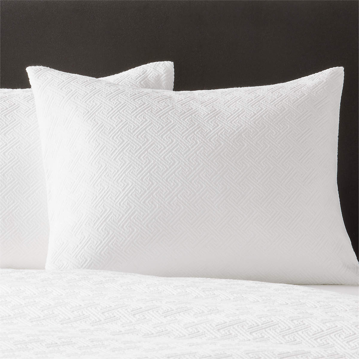 Varra Modern White Standard Pillow Shams Set of 2 + Reviews CB2