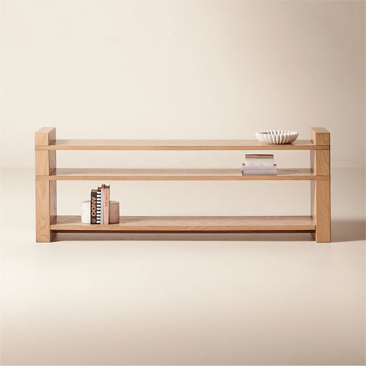 Varri Ash Wood Low Bookcase