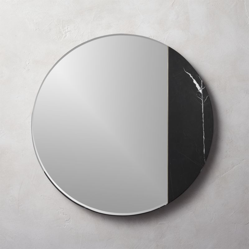 Gold Mirrors Cb2 Vaughn Black Marble Mirror 32