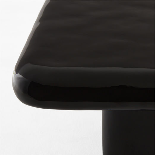 Vayle High-Gloss Black Concrete Coffee Table Short