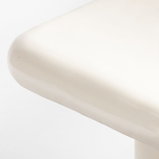 Vayle High-Gloss White Concrete Coffee Tables