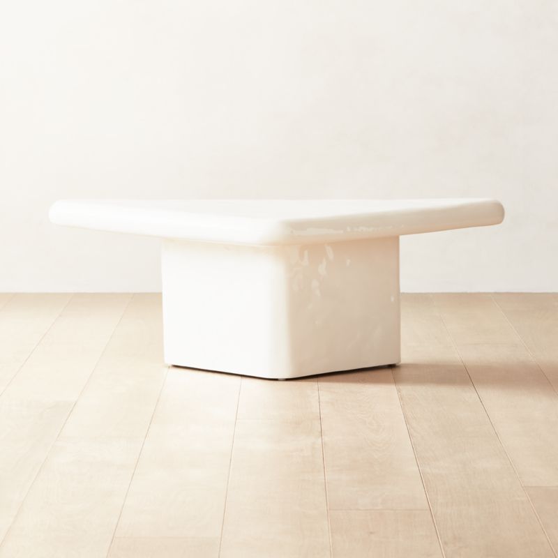 White coffee table deals cb2