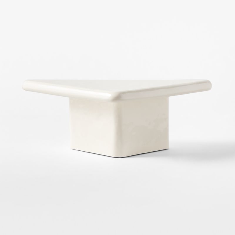 Vayle 2-Piece High-Gloss White Concrete Coffee Table Set - image 3 of 6