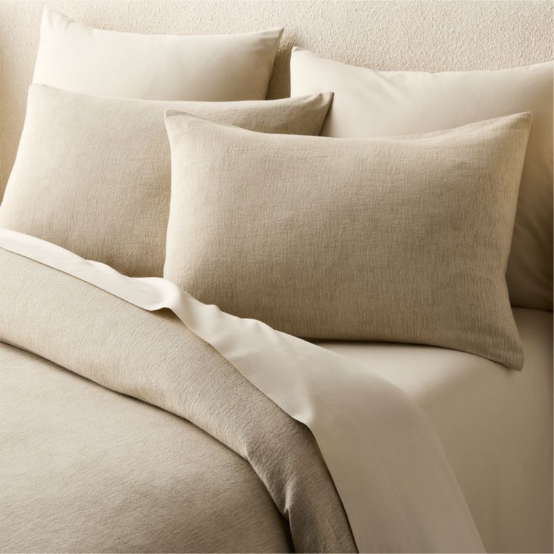 Velar Natural Organic Cotton Jacquard Pillow Shams Set of 2 - image 1 of 5