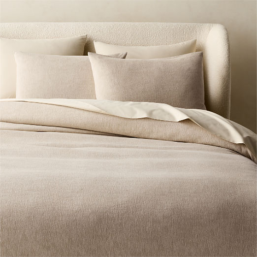 Velar Natural Organic Cotton Jacquard Duvet Cover