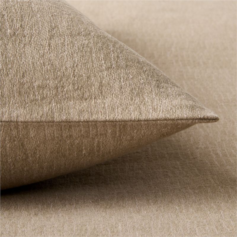 Velar Dark Taupe Organic Cotton Jacquard Pillow Shams Set of 2 - image 2 of 5