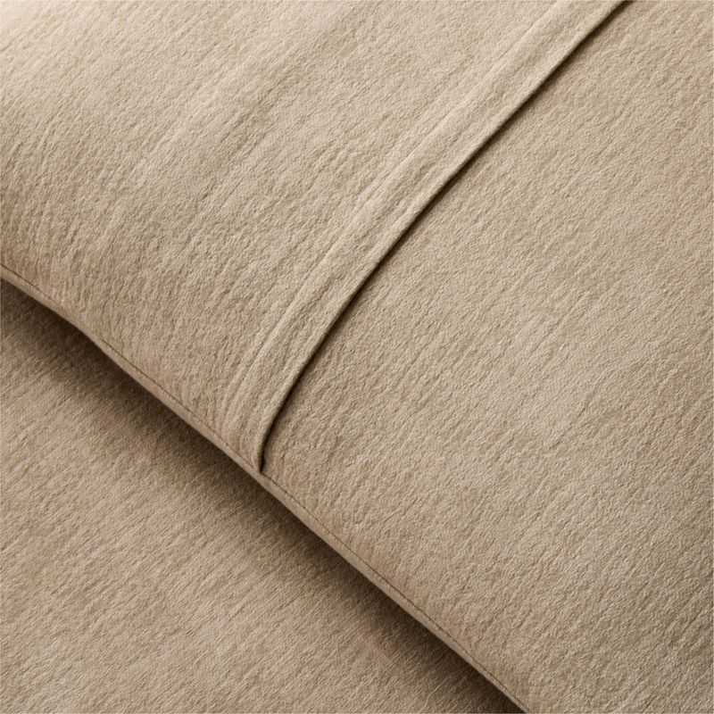Velar Dark Taupe Organic Cotton Jacquard Pillow Shams Set of 2 - image 3 of 5