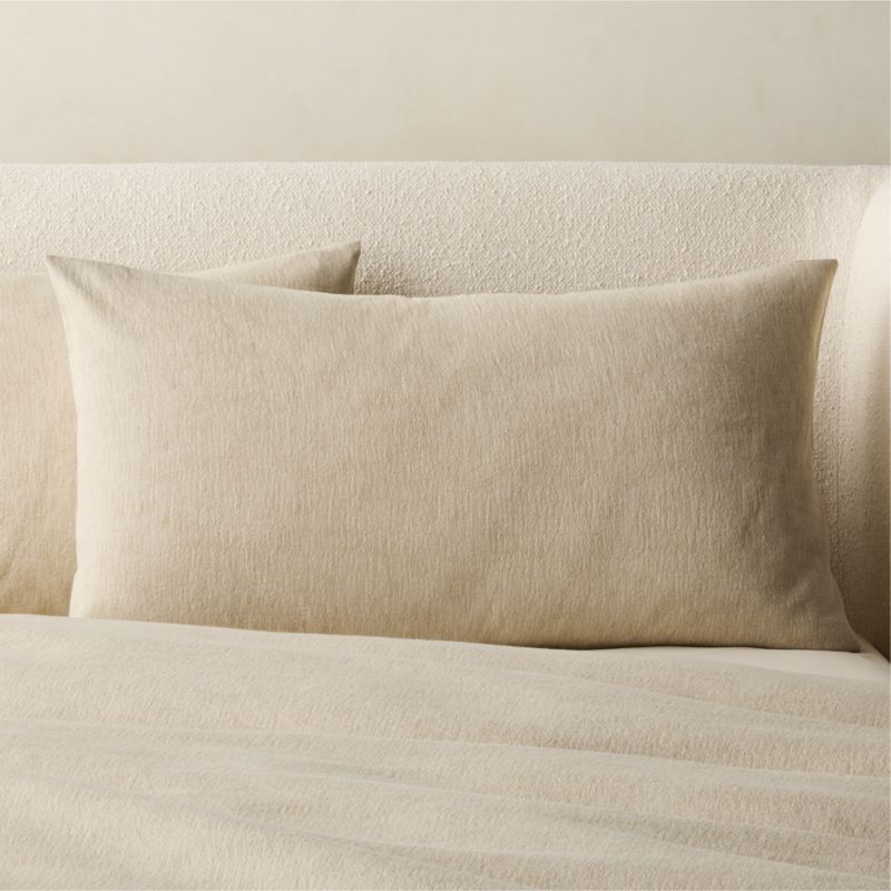 Viewing product image Velar Natural Organic Cotton Jacquard King Pillow Shams Set of 2 - image 1 of 6
