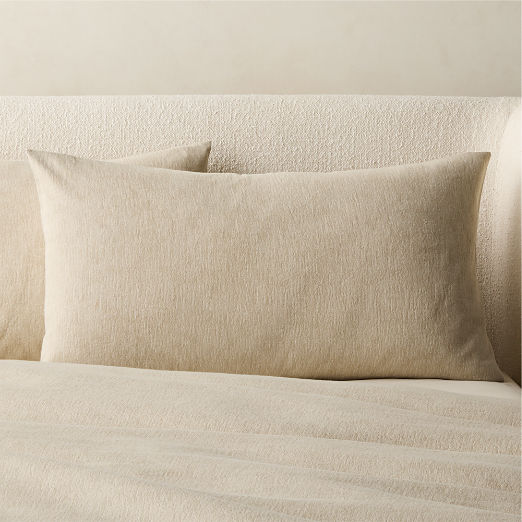 Velar Natural Organic Cotton Jacquard King Pillow Shams Set of 2