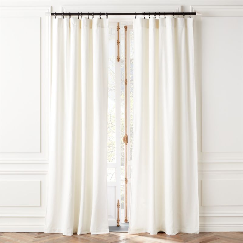 Porter Single Matte Black Adjustable Curtain Rod with White Marble Finial 28''-48" - image 2 of 3