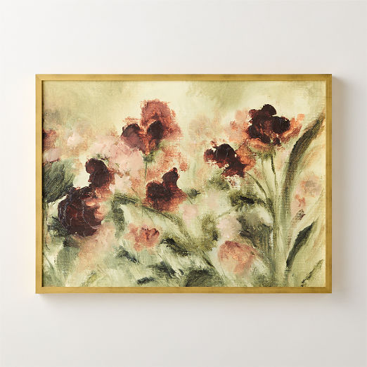 'Velvet Flowers' Framed Wall Art 48"x36"