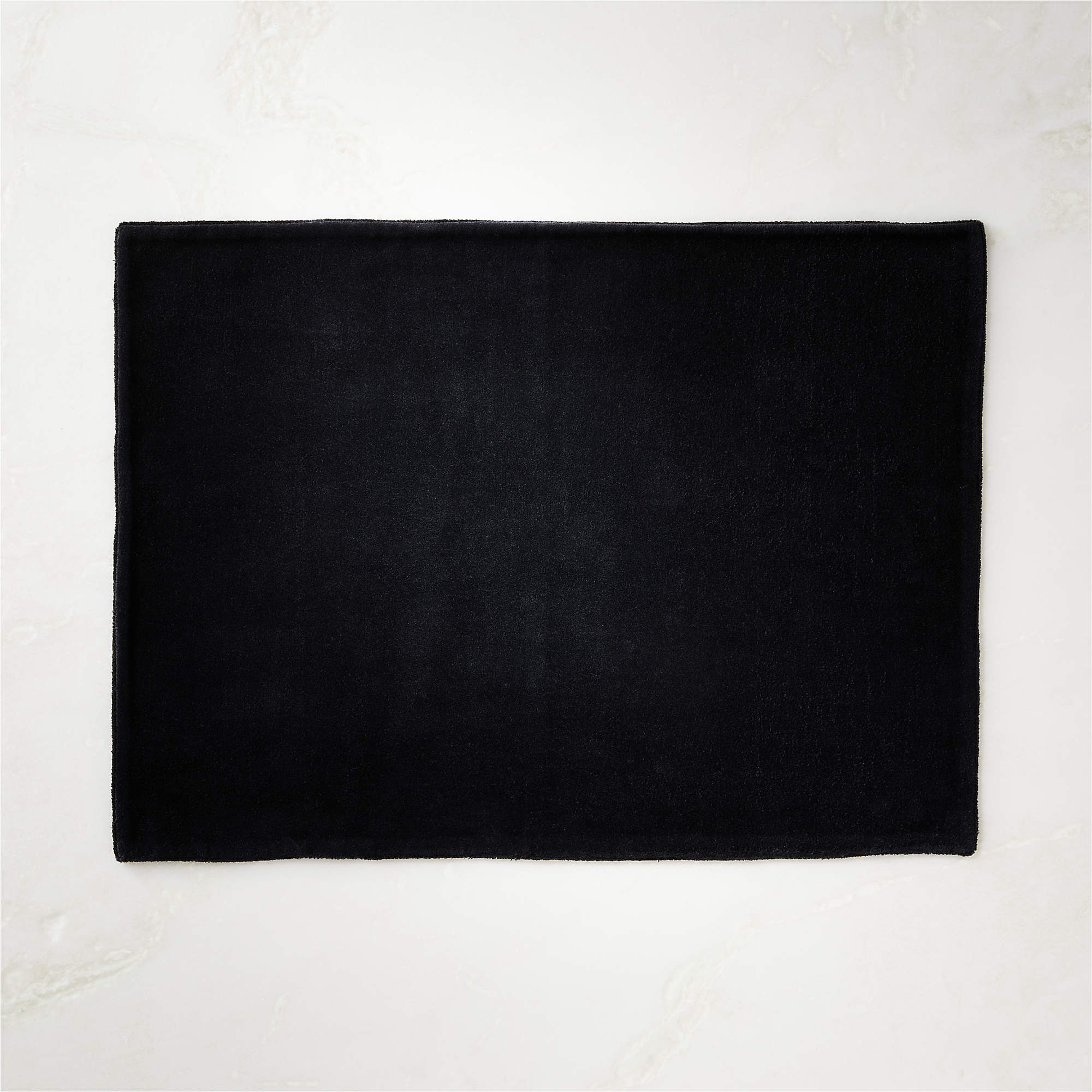 Modern Black Velvet Placemat + Reviews CB2
