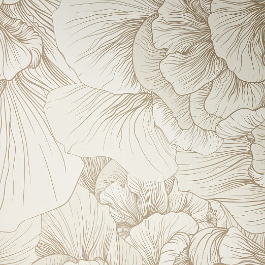 Venation Ivory Floral Wallpaper