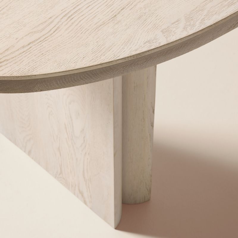Vendome 91" Oval Whitewash Oak Dining Table - image 5 of 7